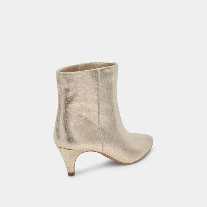 Boots and Booties Shop Dolce Vita Dee Wide Booties Platinum Distressed Leather Platinum Distressed Leather