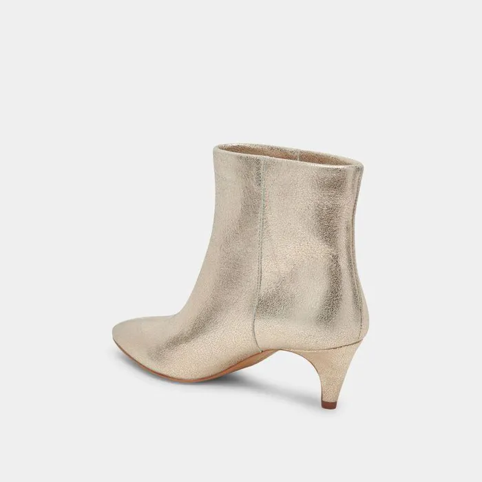 Boots and Booties Shop Dolce Vita Dee Wide Booties Platinum Distressed Leather Platinum Distressed Leather