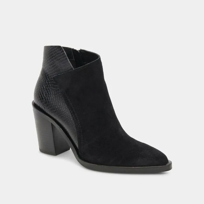 Boots and Booties Shop Dolce Vita Deena Booties Black Multi Suede Black Multi Suede