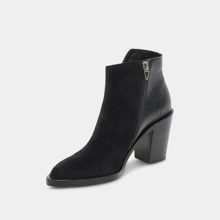 Boots and Booties Shop Dolce Vita Deena Booties Black Multi Suede Black Multi Suede
