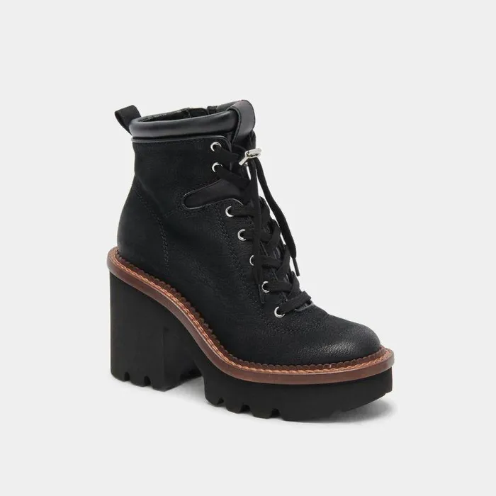 Boots and Booties Shop Dolce Vita Dommie Boots Black Nubuck Black Winter Platform Boots Black Nubuck