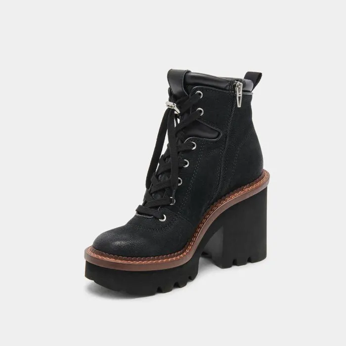 Boots and Booties Shop Dolce Vita Dommie Boots Black Nubuck Black Winter Platform Boots Black Nubuck