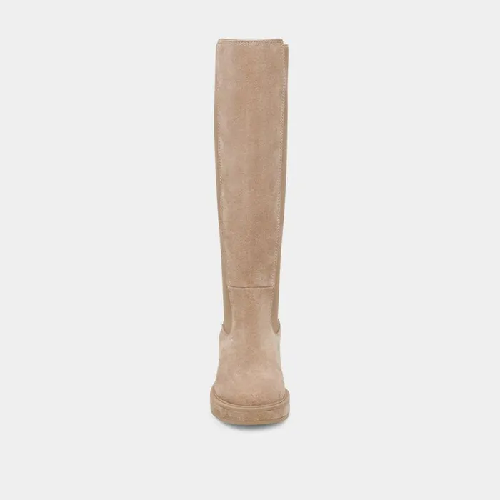 Boots and Booties Shop Dolce Vita Eamon H2o Almond Suede Boots Waterproof Black Leather Boots Almond Suede