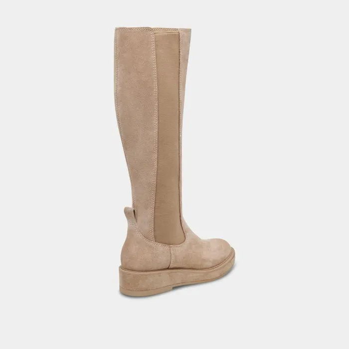 Boots and Booties Shop Dolce Vita Eamon H2o Almond Suede Boots Waterproof Black Leather Boots Almond Suede