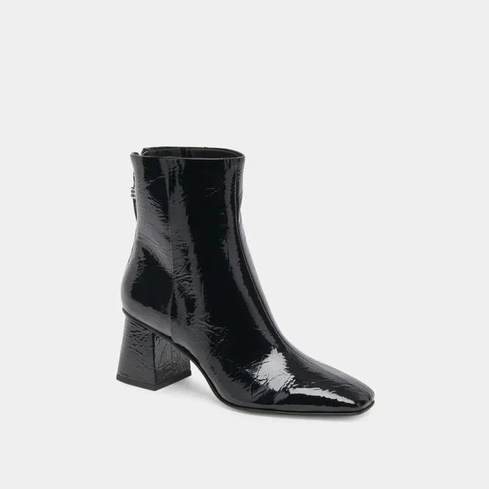 Boots and Booties Shop Dolce Vita Fifi H2o Wide Booties Midnight Crinkle Patent Midnight Crinkle Patent