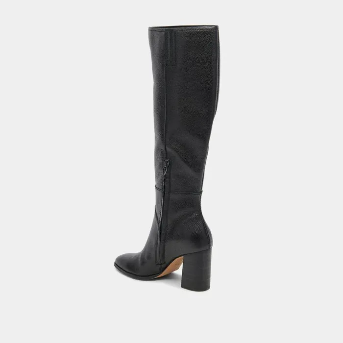Boots and Booties Shop Dolce Vita Fynn Boots Onyx Leather Kneehigh Onyx Leather Boots Onyx Leather