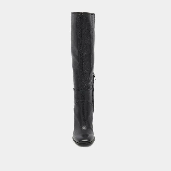 Boots and Booties Shop Dolce Vita Fynn Boots Onyx Leather Kneehigh Onyx Leather Boots Onyx Leather