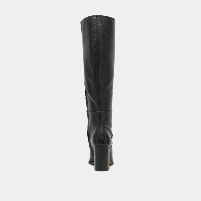 Boots and Booties Shop Dolce Vita Fynn Boots Onyx Leather Kneehigh Onyx Leather Boots Onyx Leather