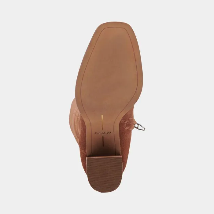 Boots and Booties Shop Dolce Vita Fynn Wide Calf Boots Dk Brown Suede Brown Suede Kneehigh Boots Dk Brown Suede