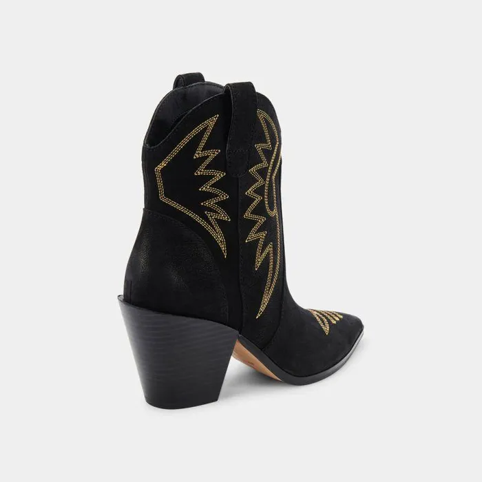 Boots and Booties Shop Dolce Vita Ginni Booties Black Nubuck Black Nubuck