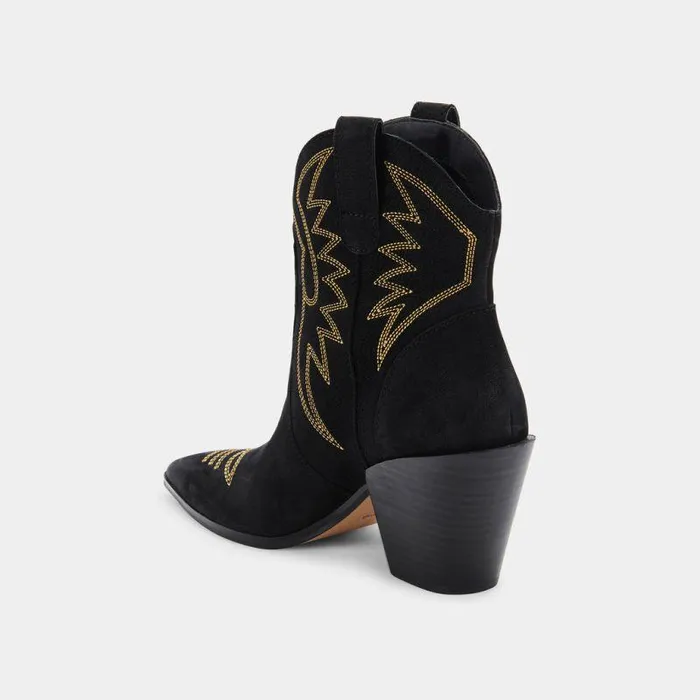 Boots and Booties Shop Dolce Vita Ginni Booties Black Nubuck Black Nubuck