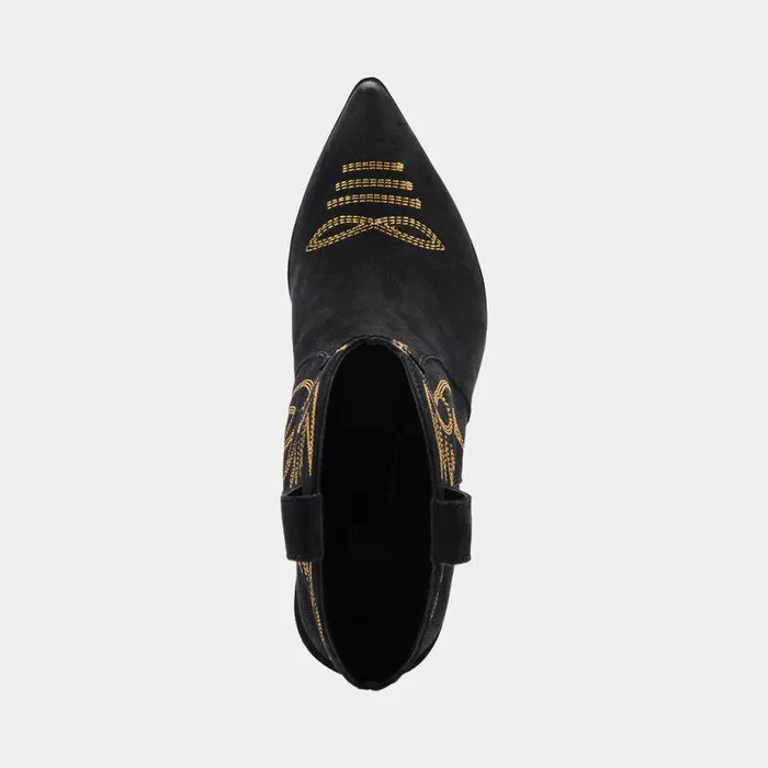 Boots and Booties Shop Dolce Vita Ginni Booties Black Nubuck Black Nubuck