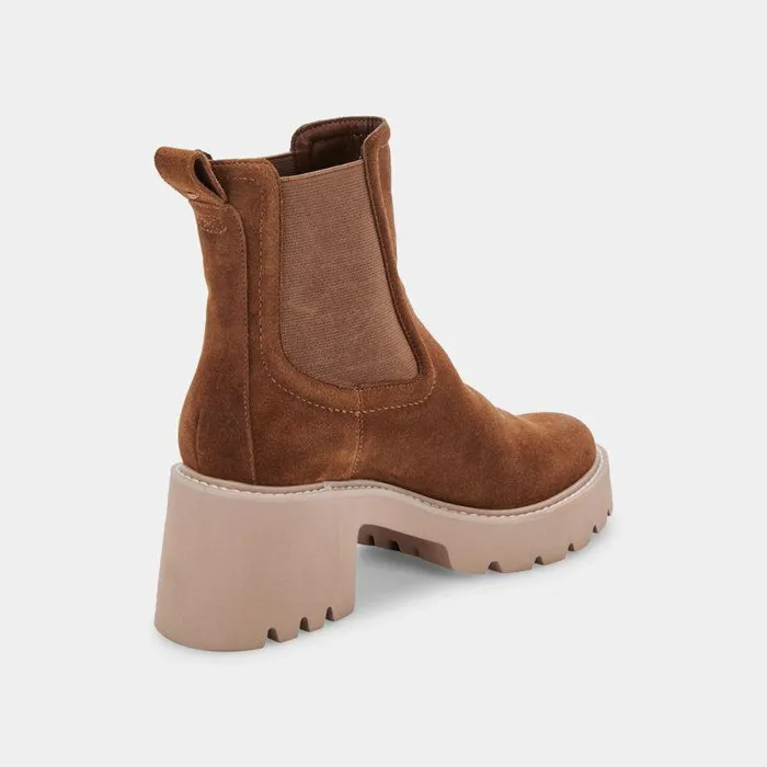 Boots and Booties Shop Dolce Vita Hawk H20 Wide Booties Dk Brown Suede Dk Brown Suede H2o