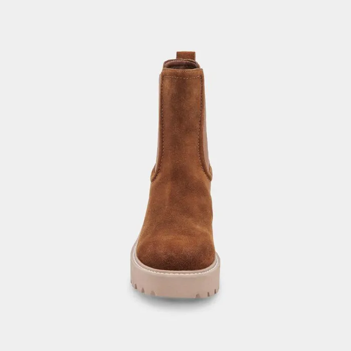 Boots and Booties Shop Dolce Vita Hawk H20 Wide Booties Dk Brown Suede Dk Brown Suede H2o