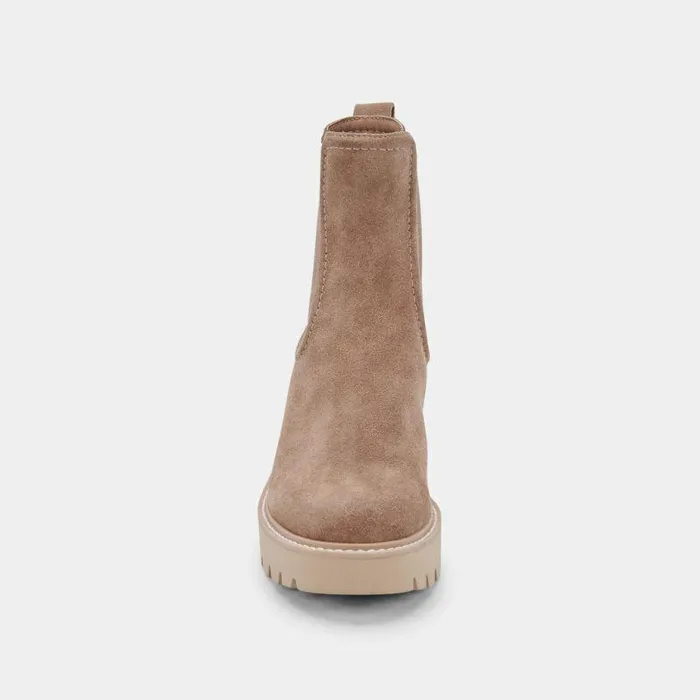 Boots and Booties Shop Dolce Vita Hawk H20 Wide Booties Mushroom Suede Mushroom Suede H2o