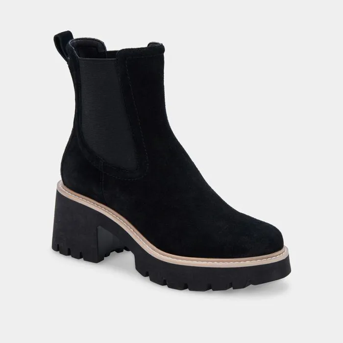 Boots and Booties Shop Dolce Vita Hawk H20 Wide Booties Onyx Suede Onyx Suede H2o