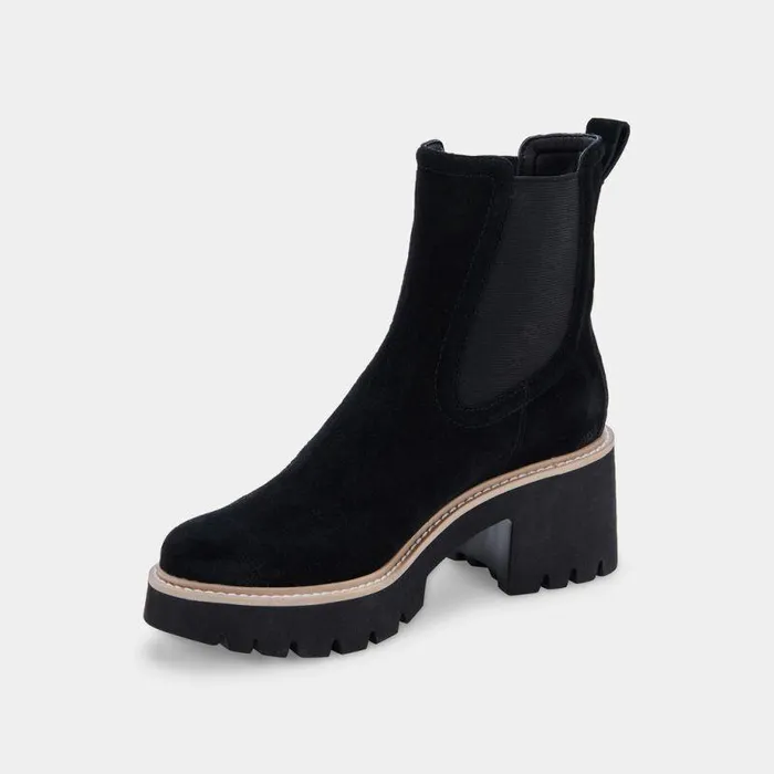 Boots and Booties Shop Dolce Vita Hawk H20 Wide Booties Onyx Suede Onyx Suede H2o