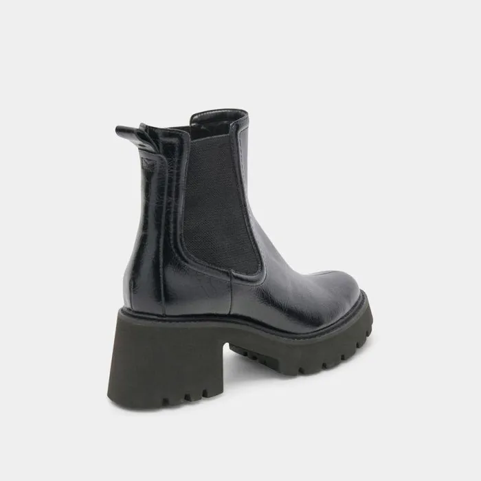 Boots and Booties Shop Dolce Vita Hawk H2o Booties Midnight Crinkle Patent Midnight Crinkle Patent