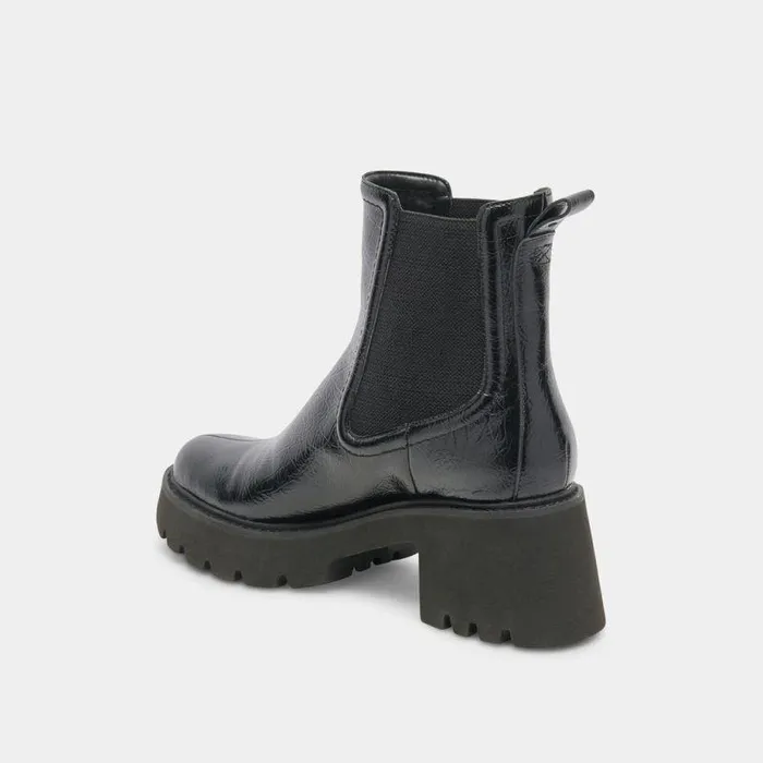 Boots and Booties Shop Dolce Vita Hawk H2o Booties Midnight Crinkle Patent Midnight Crinkle Patent