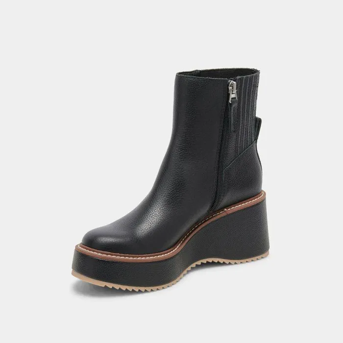 Boots and Booties Shop Dolce Vita Hilde Black Leather Boots Women039s Platform Black Leather Boots Black Leather
