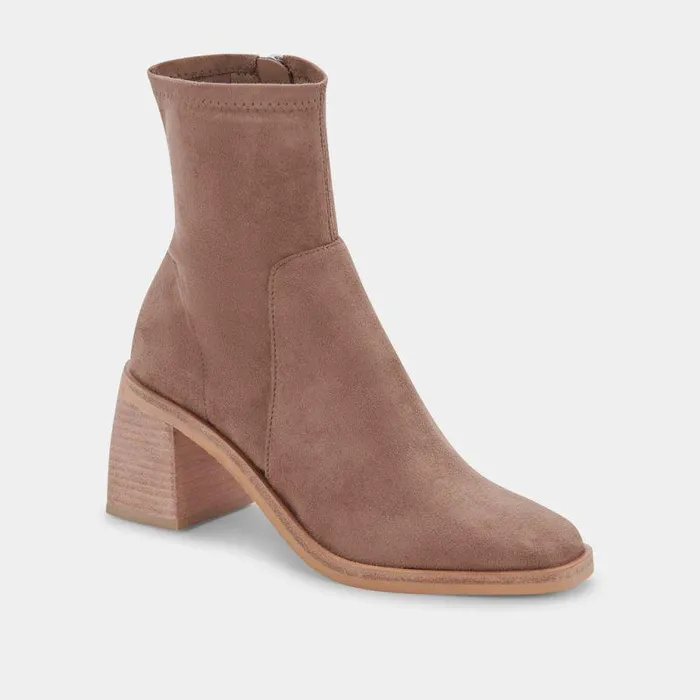 Boots and Booties Shop Dolce Vita Indiga Booties Truffle Stella Suede Truffle Stella Suede