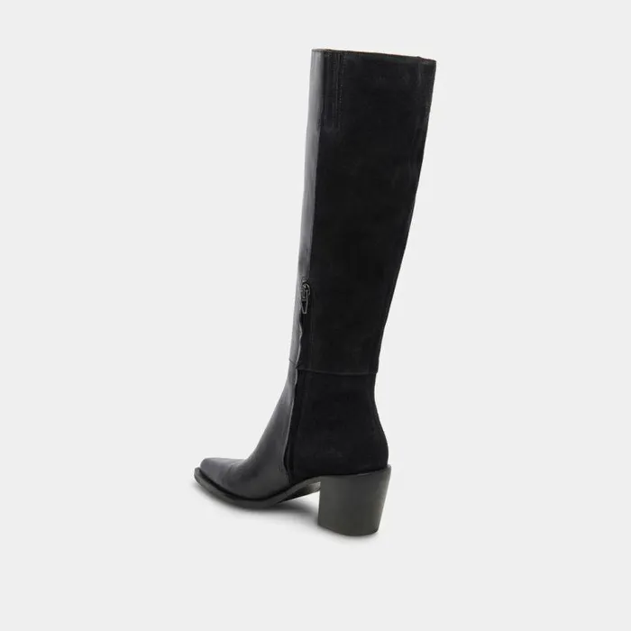 Boots and Booties Shop Dolce Vita Kristy Boots Black Leather Women039s Luxe Kneehigh Black Boots Black Leather