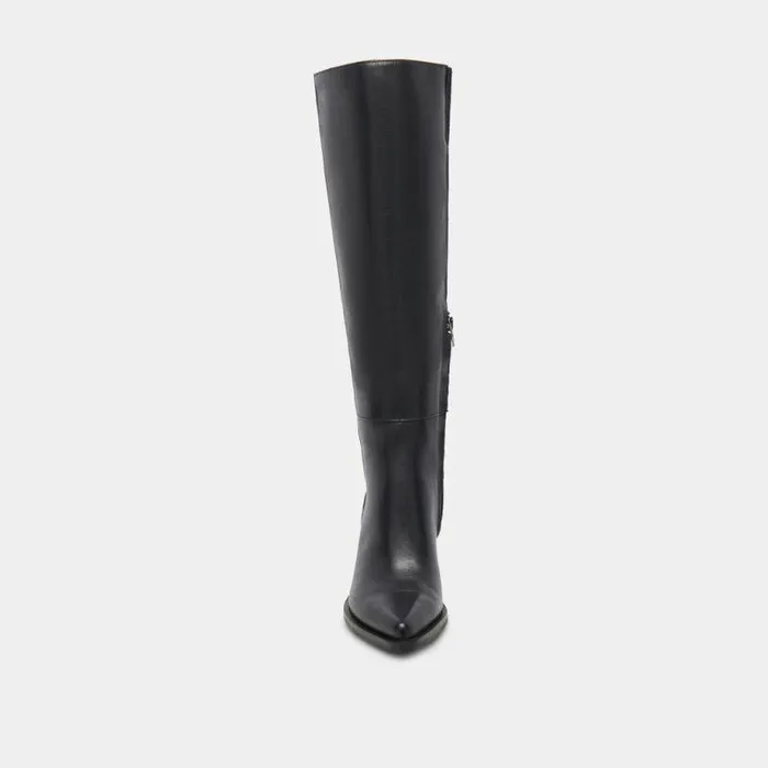 Boots and Booties Shop Dolce Vita Kristy Boots Black Leather Women039s Luxe Kneehigh Black Boots Black Leather