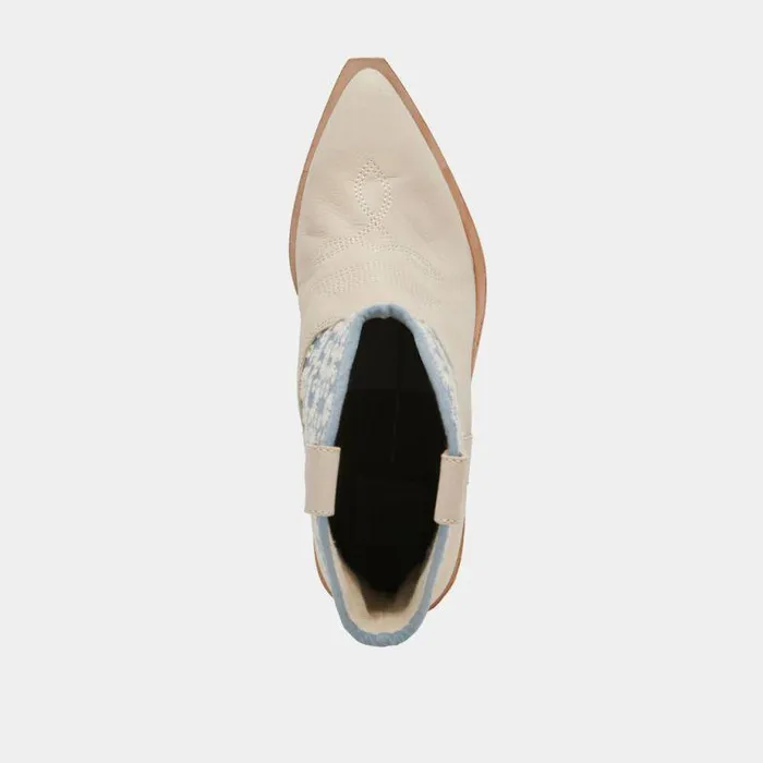 Boots and Booties Shop Dolce Vita Nashe Booties Blue Floral Nubuck Blue Floral Nubuck