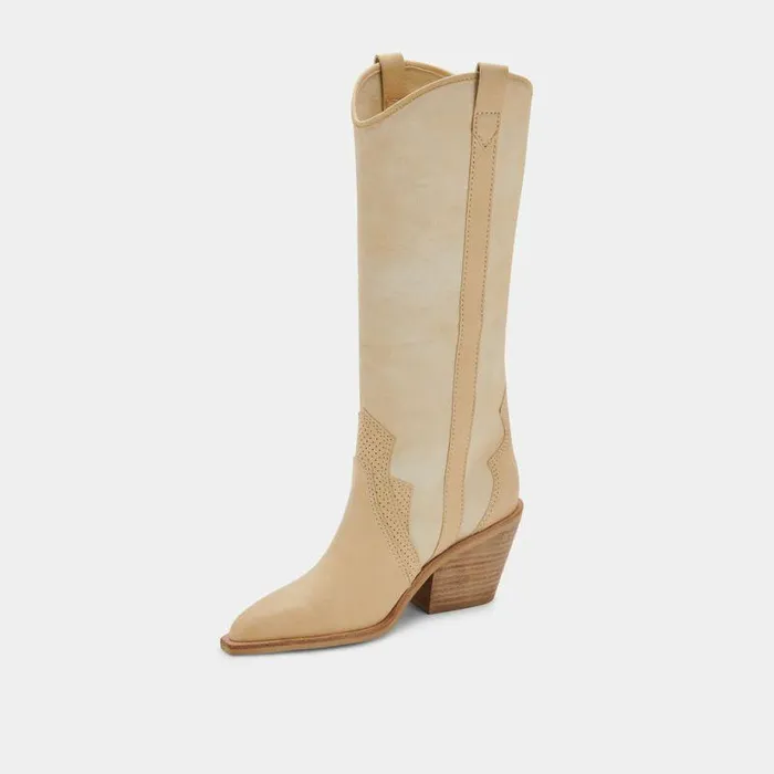 Boots and Booties Shop Dolce Vita Navene Booties Vanilla Nubuck Vanilla Nubuck Western Boots Vanilla Nubuck