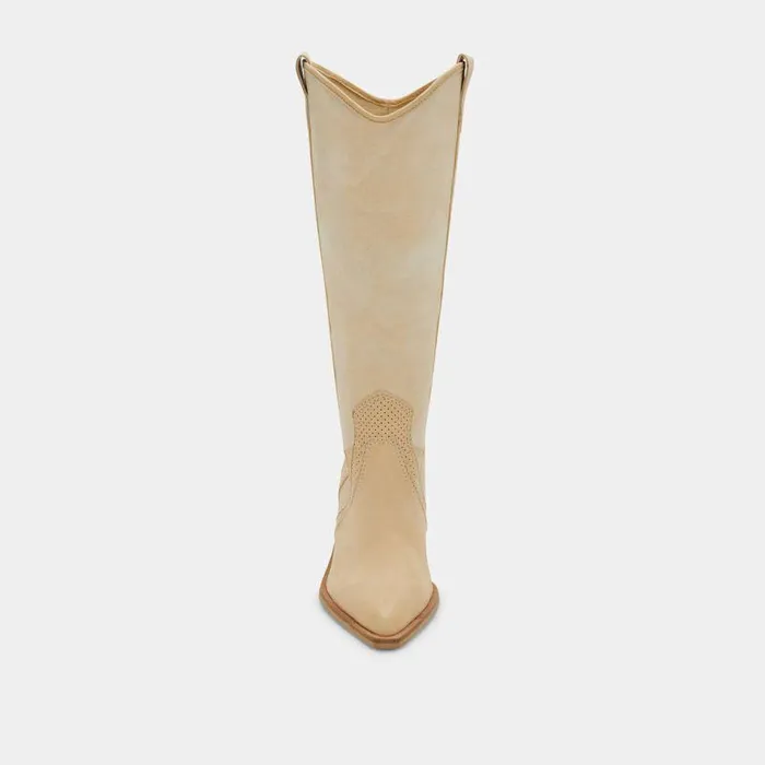 Boots and Booties Shop Dolce Vita Navene Booties Vanilla Nubuck Vanilla Nubuck Western Boots Vanilla Nubuck