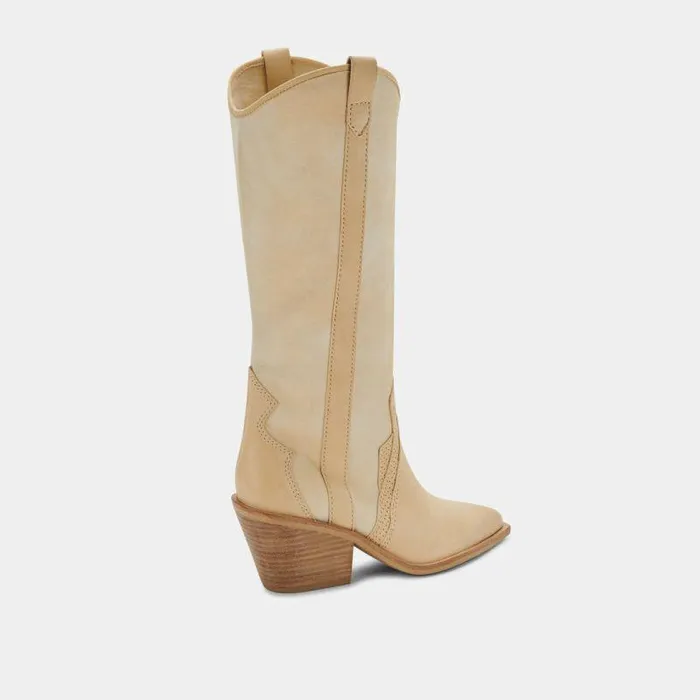 Boots and Booties Shop Dolce Vita Navene Booties Vanilla Nubuck Vanilla Nubuck Western Boots Vanilla Nubuck