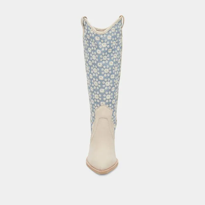 Boots and Booties Shop Dolce Vita Navene Boots Blue Floral Fabric Blue Floral Fabric