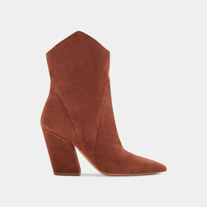 Boots and Booties Shop Dolce Vita Nestly Booties Brandy Suede Brandy Suede