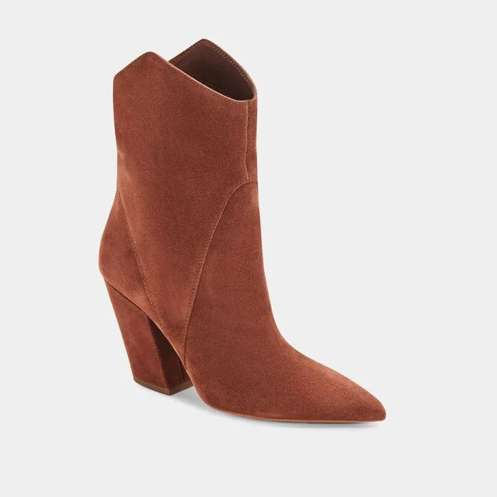 Boots and Booties Shop Dolce Vita Nestly Booties Brandy Suede Brandy Suede