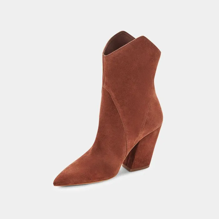 Boots and Booties Shop Dolce Vita Nestly Booties Brandy Suede Brandy Suede