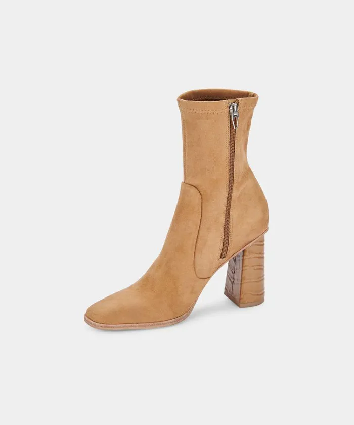 Boots and Booties Shop Dolce Vita Petya Booties Cashew Stella Suede Cashew Stella Suede