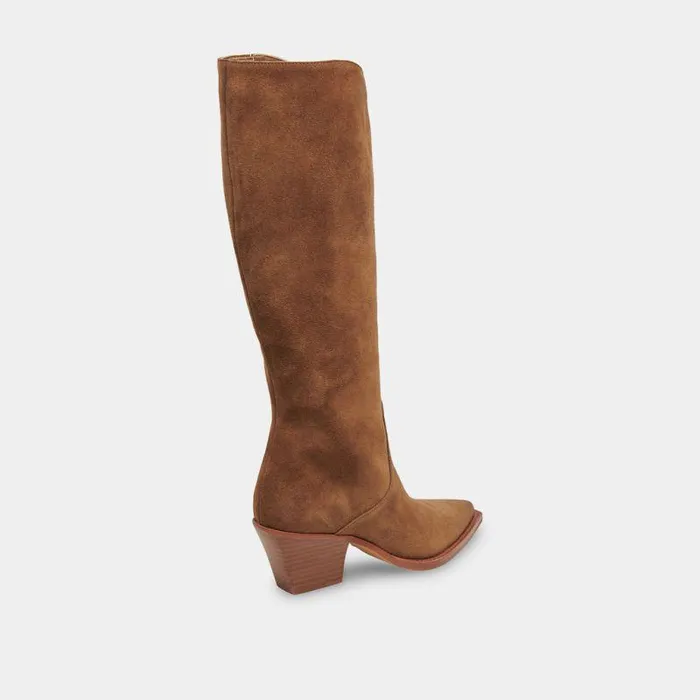 Boots and Booties Shop Dolce Vita Raj Boots In Brown Suede Women039s Brown Suede Kneehigh Boots Brown Suede