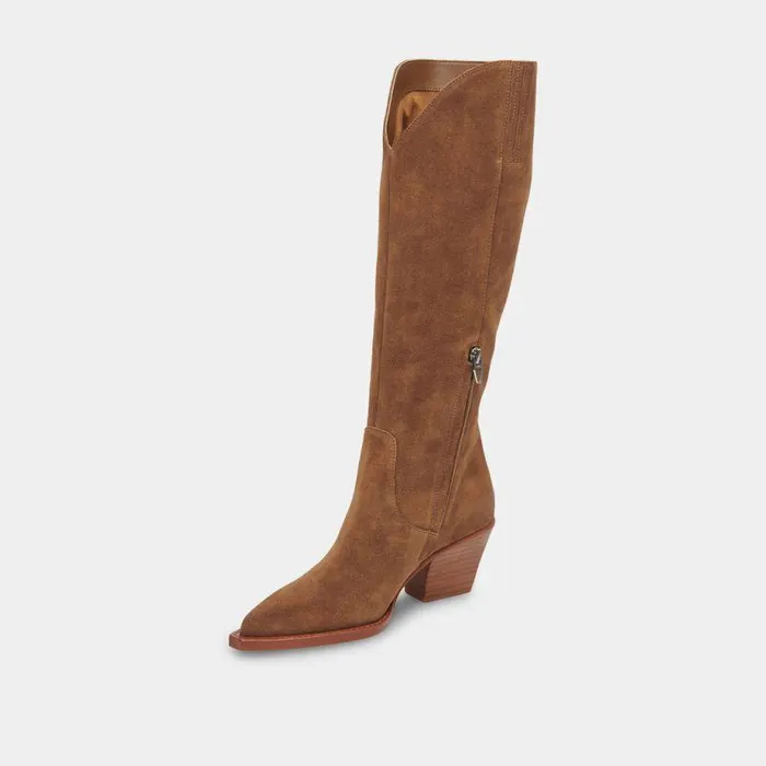 Boots and Booties Shop Dolce Vita Raj Boots In Brown Suede Women039s Brown Suede Kneehigh Boots Brown Suede