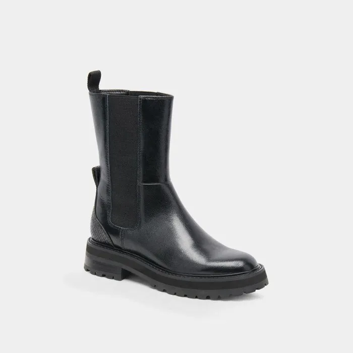 Boots and Booties Shop Dolce Vita Rich H2o Boots Black Multi Crinkle Patent Black Waterproof Boots Black Multi Crinkle Patent