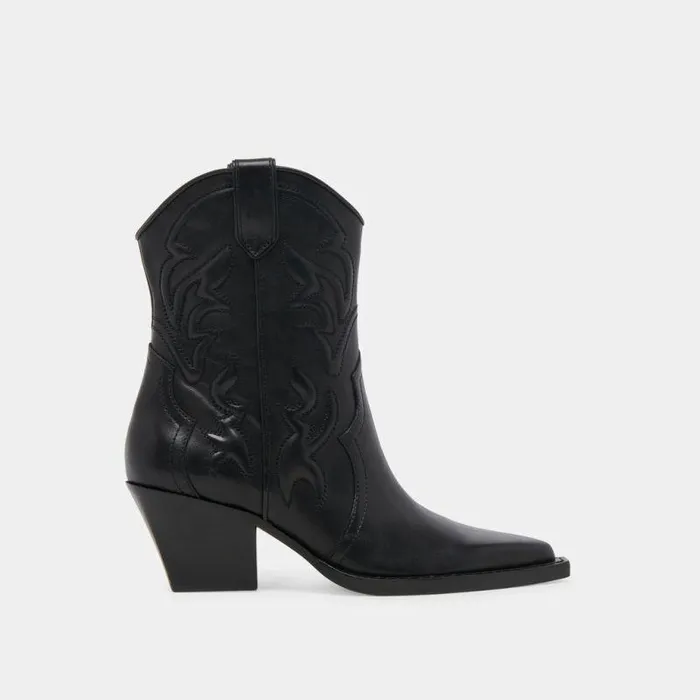 Boots and Booties Shop Dolce Vita Rimona Booties Black Leather Black Leather
