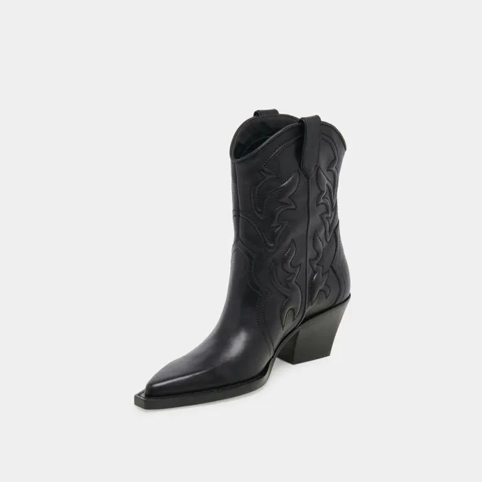 Boots and Booties Shop Dolce Vita Rimona Booties Black Leather Black Leather