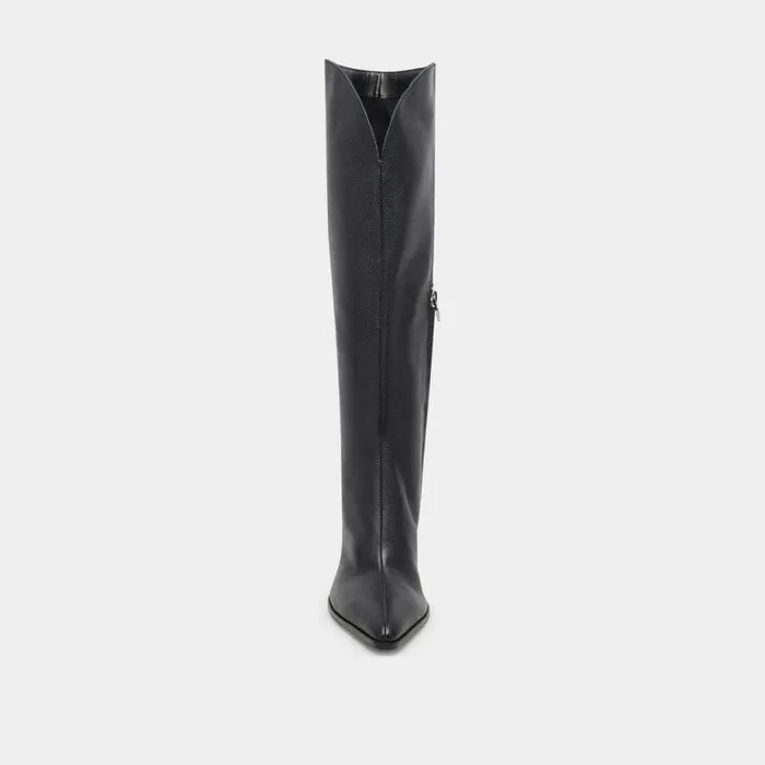 Boots and Booties Shop Dolce Vita Rocky Boots Black Leather Black Leather Kneehigh Boots Black Leather