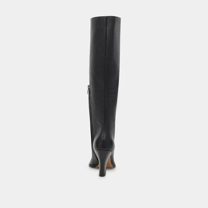 Boots and Booties Shop Dolce Vita Rocky Boots Black Leather Black Leather Kneehigh Boots Black Leather