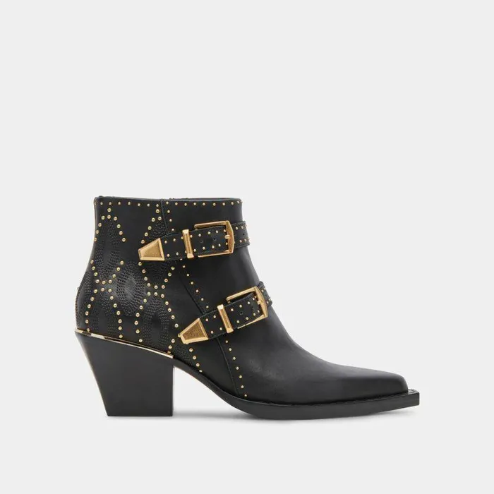 Boots and Booties Shop Dolce Vita Ronnie Booties Black Leather Black Leather