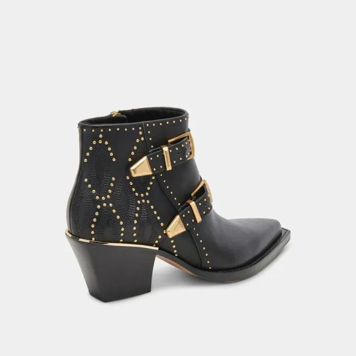 Boots and Booties Shop Dolce Vita Ronnie Booties Black Leather Black Leather