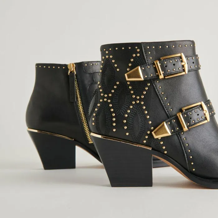 Boots and Booties Shop Dolce Vita Ronnie Booties Black Leather Black Leather