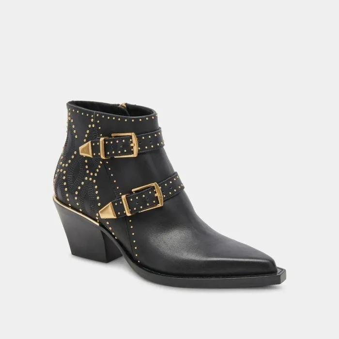 Boots and Booties Shop Dolce Vita Ronnie Booties Black Leather Black Leather