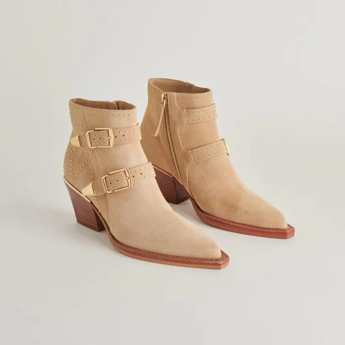 Boots and Booties Shop Dolce Vita Ronnie Booties Camel Suede Camel Suede