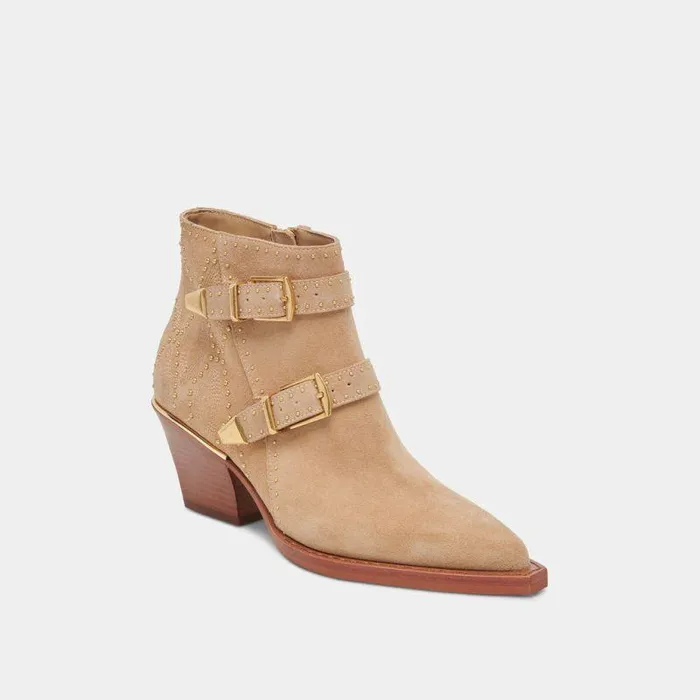 Boots and Booties Shop Dolce Vita Ronnie Booties Camel Suede Camel Suede