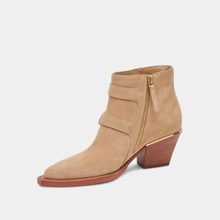 Boots and Booties Shop Dolce Vita Ronnie Booties Camel Suede Camel Suede